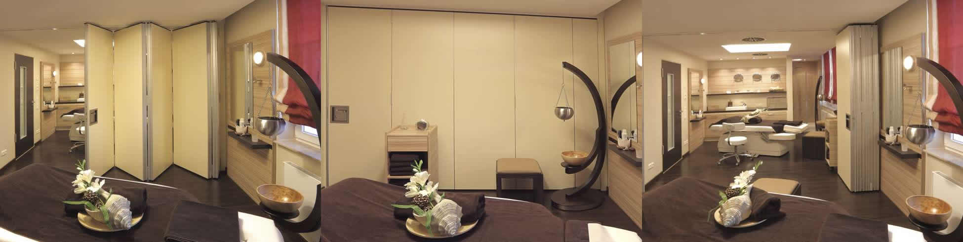 Faltwand Mobile Trennwand Harmonikatur Durchgangstur Raumtrennelement Reuplan Trennwandsysteme